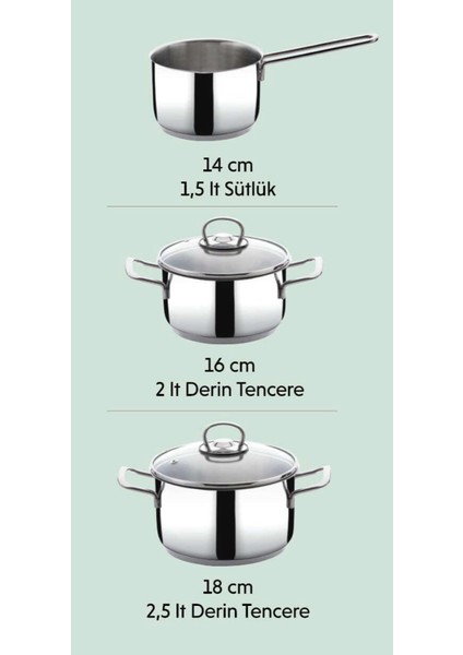 Yonca 5 Parça Tencere Seti fırsatları