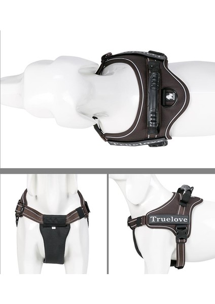 Oxford Kumaşlı, Esnek Yumuşak Süngerli Kahverengi Göğüs Tasması fırsatları