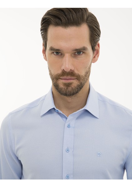 Erkek Koyu Mavi Slim Fit Uzun Kollu Gömlek 50229515-VR032 fiyatları