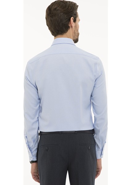 Erkek Koyu Mavi Slim Fit Uzun Kollu Gömlek 50229515-VR032 modelleri