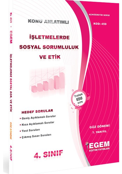 İşletmelerde Sosyal Sorumluluk ve Etik Konu Anlatımlı Soru Bankası-Güz Dönemi(7. Yarıyıl)