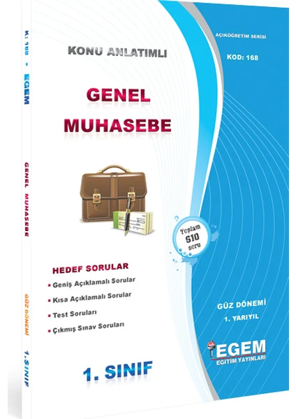 Egem Eğitim Yayınları Genel Muhasebe Konu Anlatımlı Soru Bankası-Güz Dönemi(1. Yarıyıl)