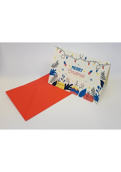 - Mutlu Yıllar - Kartpostal Tebrik Kartı ve Zarf