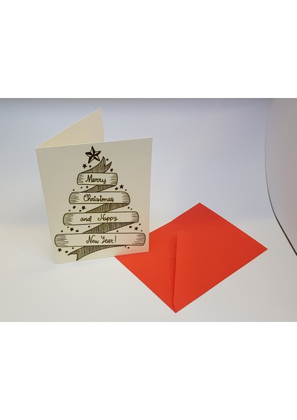 - Mutlu Yıllar - Kartpostal Tebrik Kartı ve Zarf