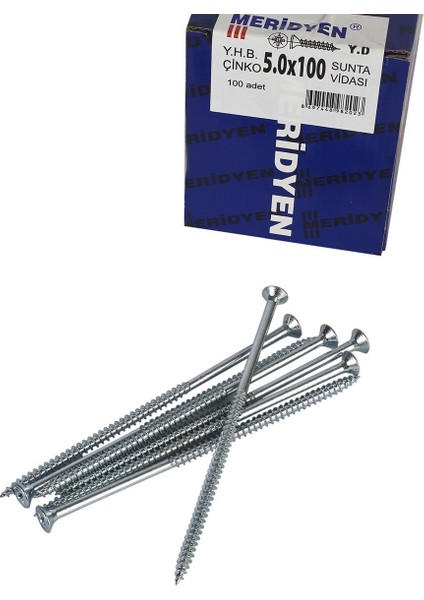 Sunta Vidası 5 x 100 mm 100 Adet