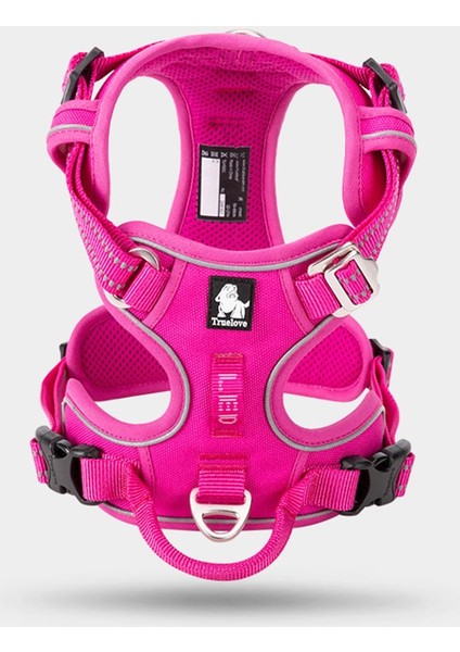 Alüminyum D-Halkalı, Ergonomik, Pembe Göğüs Tasması