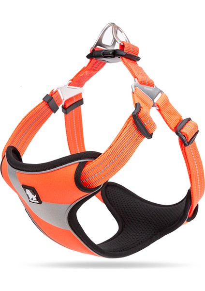 Oxford Kumaşlı, Turuncu Mesh Göğüs Tasması