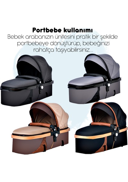 Baby Home 945 Paris Travel Sistem Bebek Arabası Anne Yanı Sepet Beşik 7 İn 1 Takım