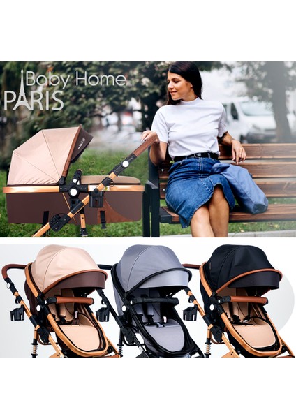 Baby Home 945 Paris Travel Sistem Bebek Arabası Anne Yanı Sepet Beşik 7 İn 1 Takım