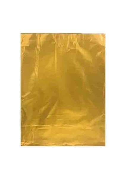Lüks Metalize Hediye Poşeti 30X45 cm 50 Adet Gold