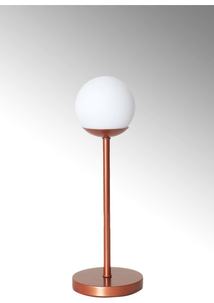 Glob Bakır Metal Gövde Beyaz Camlı Tasarım Masa Lambası modelleri