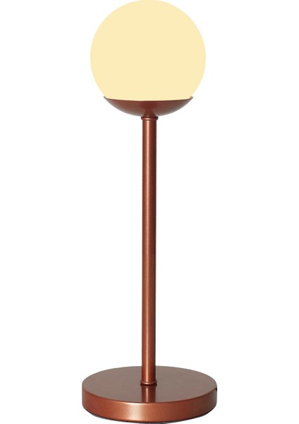 Glob Bakır Metal Gövde Beyaz Camlı Tasarım Masa Lambası fırsatları