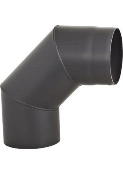 Soba Borusu, Çelik Sac, Antrasit, 2 mm Kalınlık , 18 cm Çap , 90 Derece Dirsek