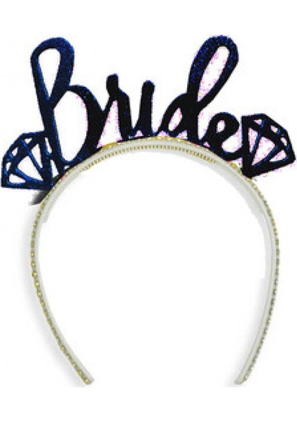 Taç Evadan Simli Taşlı Brıde To Be Alyans Siyah Pk:1