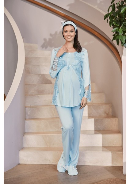 5015 Turkuaz Lohusa Pijama Takımı fiyatları