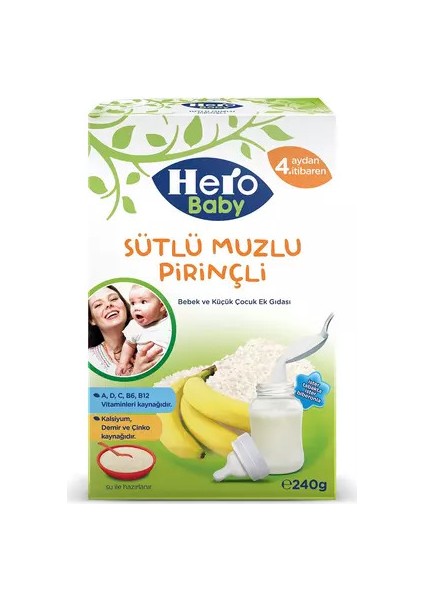 Hero Baby Sütlü Muzlu Pirinçli 240 gr