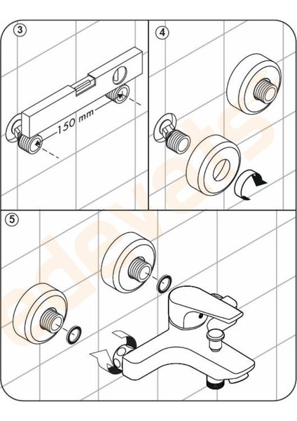 Eca Niobe Banyo Bataryası + Eca Spil Hareketli Banyo Üst Takım 1f (Duş Başlığı)