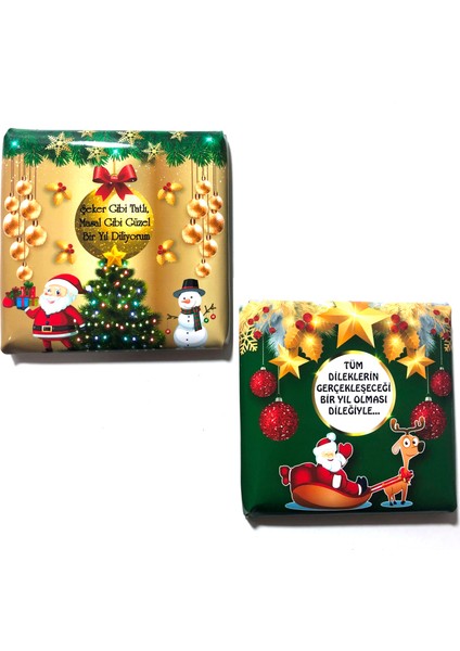 Dilekleriniz 2'li Kare Yılbaşı Çikolatası