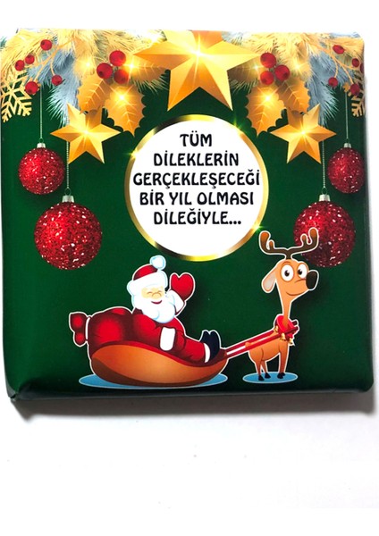 Dilekleriniz 2'li Kare Yılbaşı Çikolatası modelleri