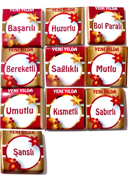 Iyi Dilekler Yılbaşı Çikolata Kutusu modelleri
