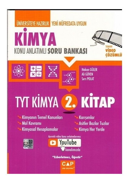 Çap Yayınları TYT Kimya 2. Kitap Konu Anlatımlı Soru Bankası - Ali Güven