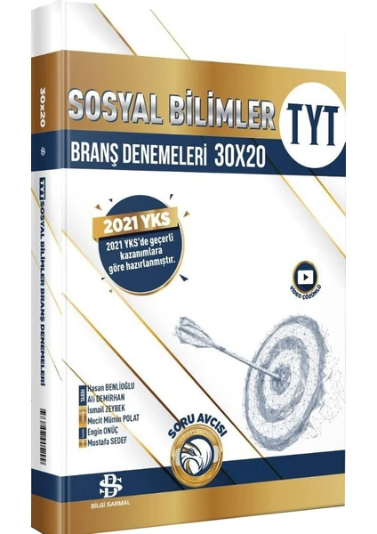 Bilgi Sarmal Yayınları TYT Sosyal Bilimler 30 x 20 Branş Denemeleri