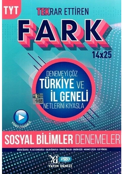 Yayın Denizi Yayınları TYT Sosyal Bilimler Fark 14 x 25 Tekrar Ettiren Denemeleri