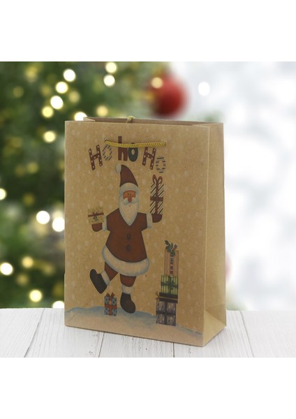 6 Adet 15X20CM Kraft Karton Çanta Noel Babalı fiyatları
