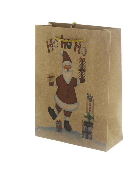 6 Adet 15X20CM Kraft Karton Çanta Noel Babalı fırsatları