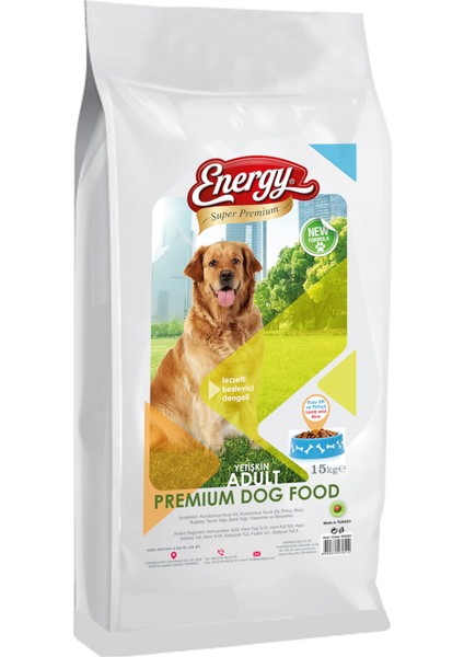 Dog Food Energy Sığır Etli Yetişkin Köpek Maması-15 Kilogram