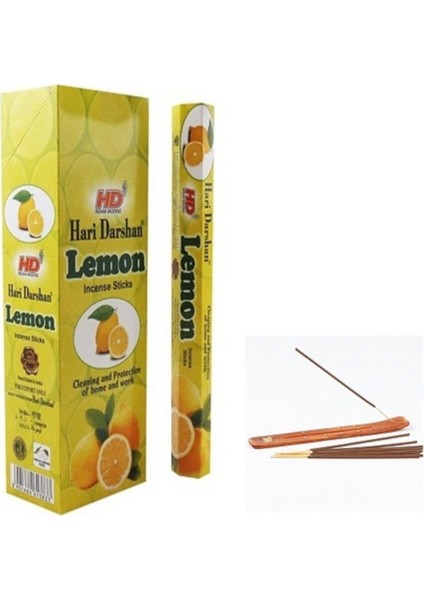 Tütsü Lemon&limon Kokusu 20 Adet Çubuk Tütsü 1 Adet Kayık Tütsülük Hediye