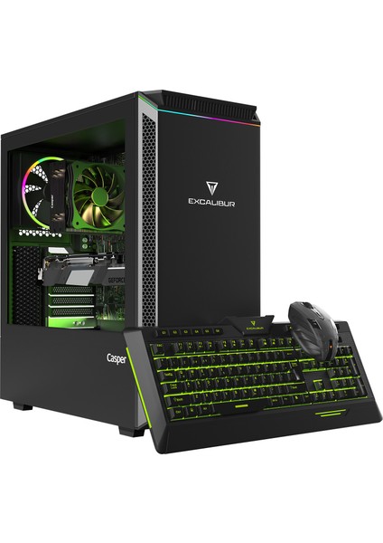 Excalibur E60L.107F-8650X-0HC Intel Core i7 10700F 8GB 1TB + 480GB SSD RX570 Freedos Masaüstü Bilgisayar