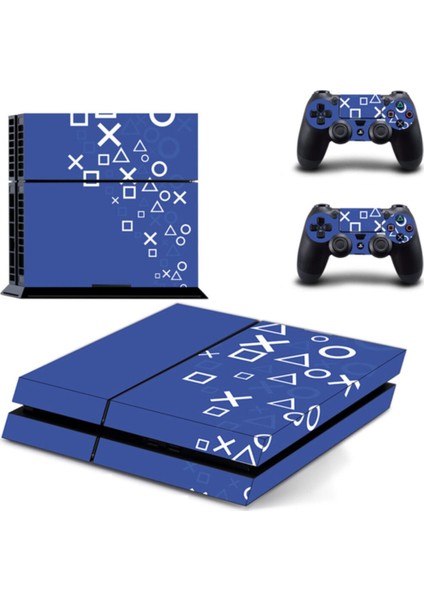 Kt Decoration Playstation 4 Mat Mavi Sticker Kaplama Seti