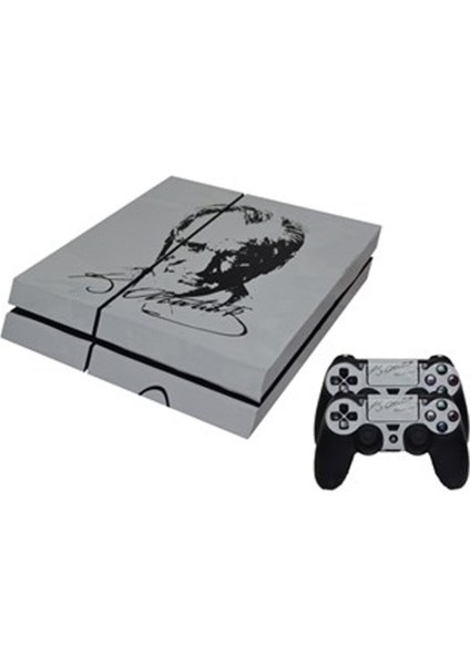 Kt Decoration Mustafa Kemal Atatürk Silüeti Playstation 4 Fat Kasa Sticker Kaplama