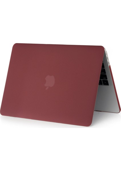 Apple Macbook Pro Retina 15.4 A1398 Kılıf 2in1 Mat Doku Case Bordo