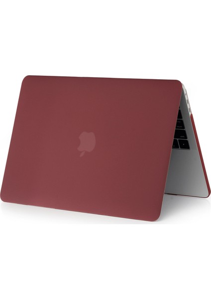 Apple Macbook Air 13.3' 2020 (M1) A2337 Koruma Kılıfı A2337 Mat Doku Case Bordo