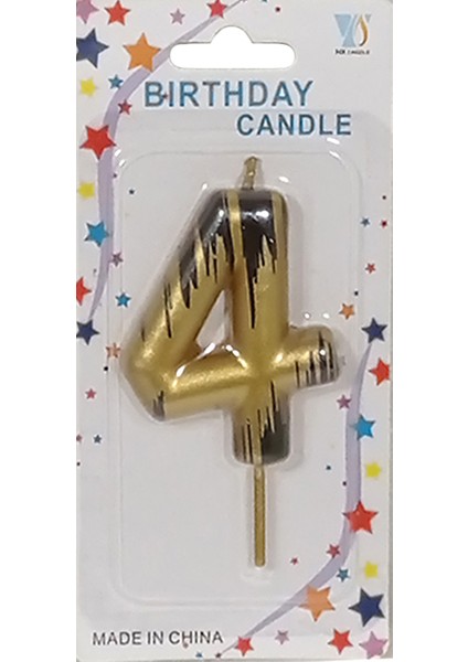 Mum Rakam Altın Siyah 4