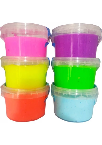 Erbek Plastik Slime Oyun Jeli Yuvarlak Kutu Yumtoys Polymer Slime Eğitici Oyun