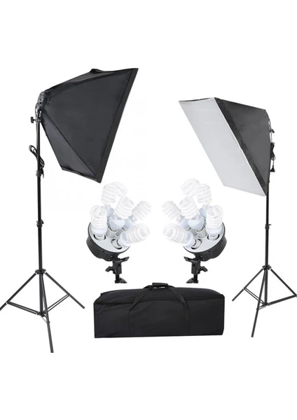 70X50CM 5 Duy Softbox  ve  Çekim Işığı Sürekli Video Işık