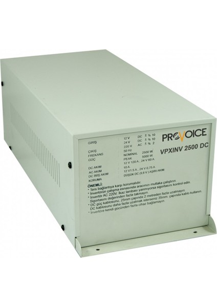 VPXINV 2500 DC 12V/24V İnvertör Araç Tipi