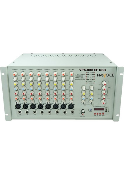 VPX-800 EF USB 8 Kanal 2x400 Watt Mikserli Anfi