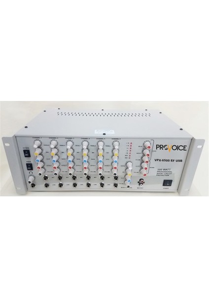 VPX-6500 EF USB 500W 6 Kanal Efektli Anfili Mikser