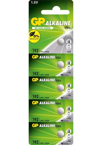 GP192 LR41 Saat-Cihaz Pili 1 Adet Fiyatıdır