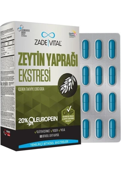 Zade Vital Zeytin Yaprağı Ekstresi 60 Kapsül