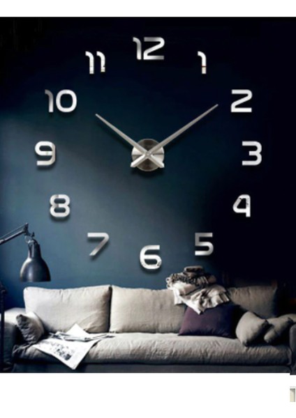 -Dıy Kendin Yap Duvar Saati ÇAP:60/120 cm