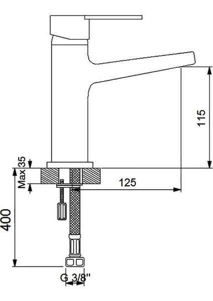 832525 Premium Yüksek Lavabo Bataryası