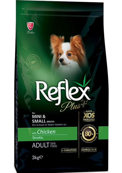 Reflex Plus Küçük Mini Irk Tavuklu Yetişkin Köpek Maması 3 kg