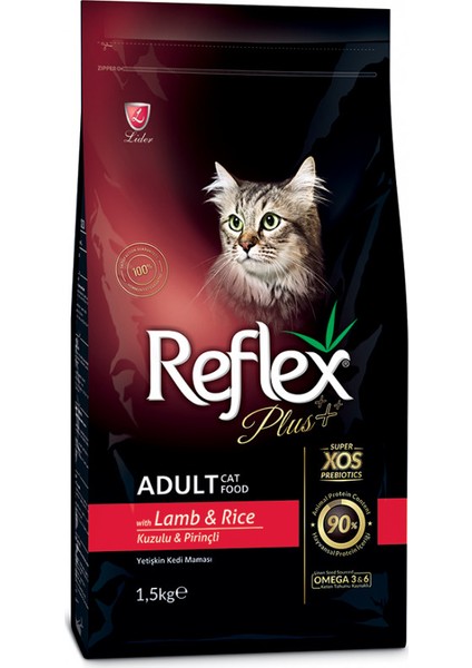 Reflex Plus Kuzulu ve Pirinçli Yetişkin Kedi Maması 1.5 kg