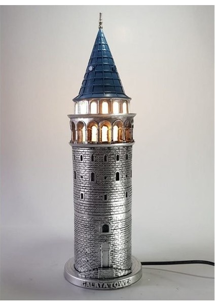 Galata Kulesi Biblo Gümüş Lamba