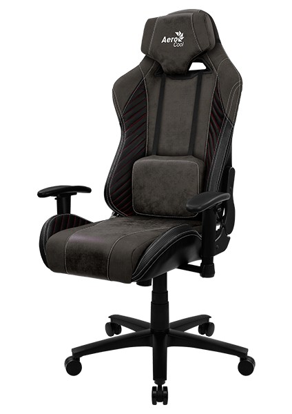 BARON Iron Black Süet + Deri Tasarımlı, Birinci Sınıf Oyuncu Koltuğu (AE-ABRNB)